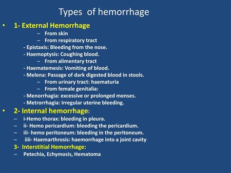 types of nose hemorrhages