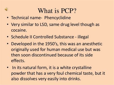 types of pcp