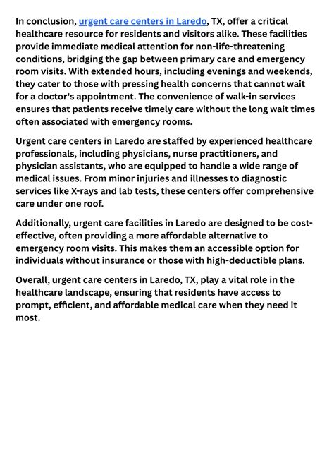 Urgent Care Conclusion