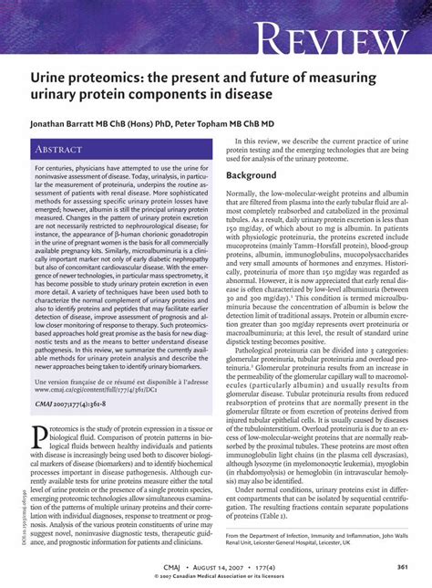 Urine Protein Future