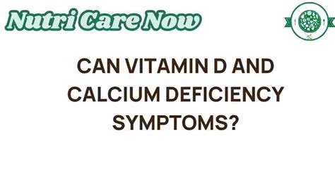 Vitamin D and Calcium Deficiency