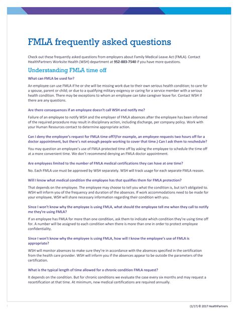 Washington State Fmla Frequently Asked Questions