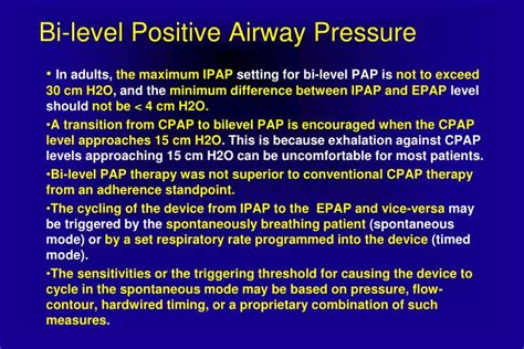 working mechanism bilevel positive airway pressure